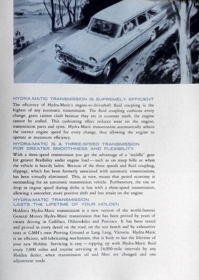 1961 Holden EK Hydra-Matic Brochure Page 1
